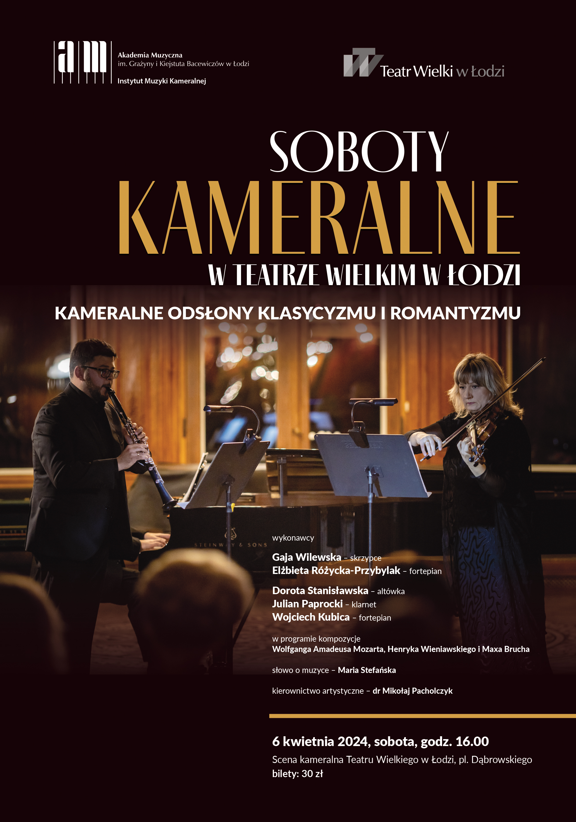 Soboty kameralne w Teatrze Wielkim w Łodzi