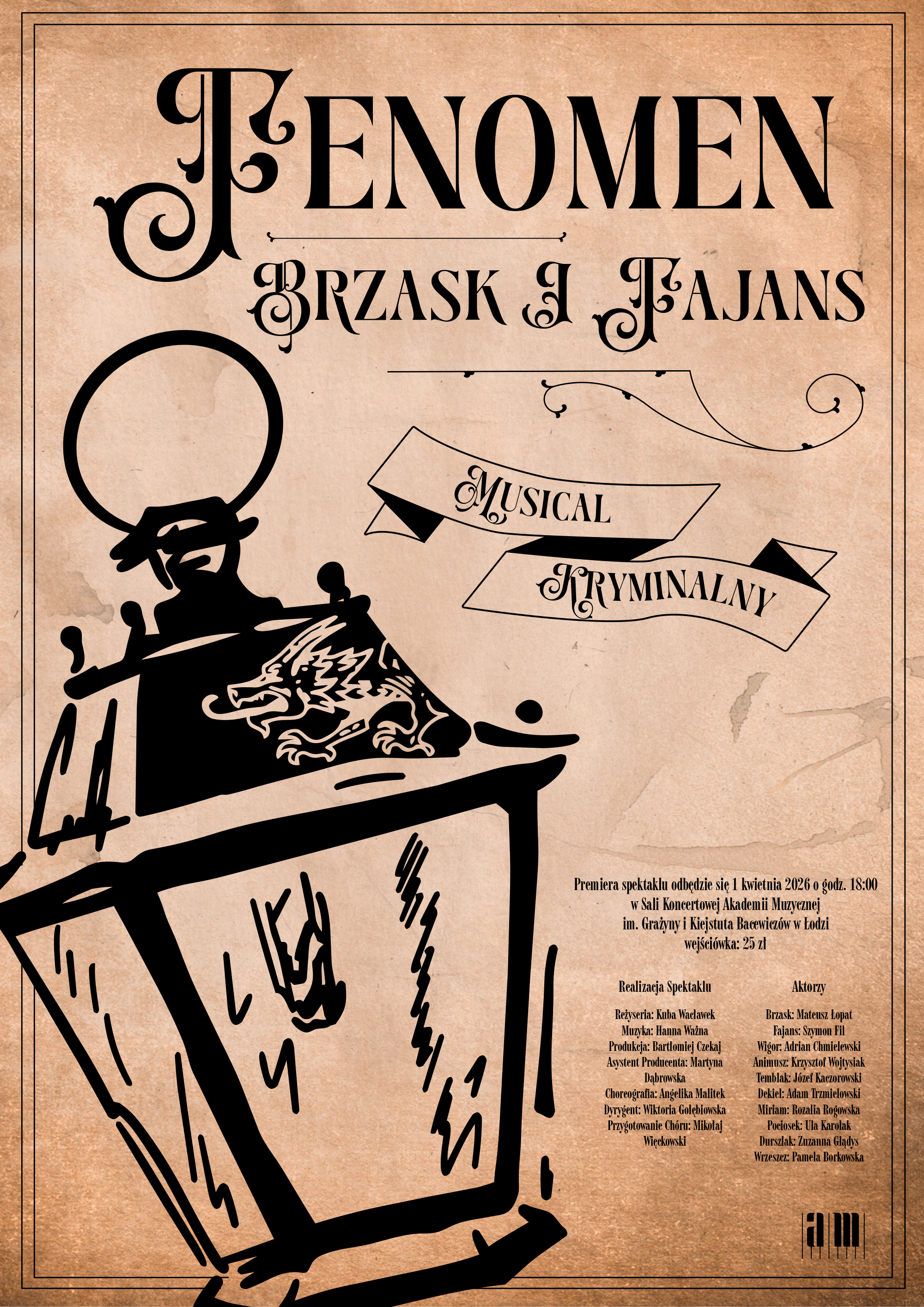 FENOMEN, BRZASK I FAJANS – musical kryminalny